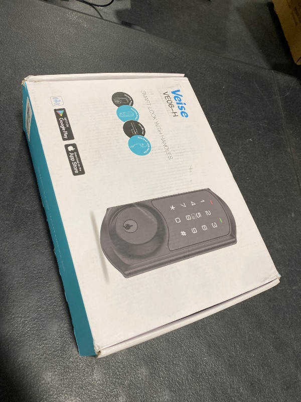 Photo 1 of Veise VE06-H Smart Front Door Lock Set, App Control, Keyless Entry Deadbolt with Lever Handle, Electronic Digital Touchscreen Keypad, Auto Lock, Easy Install, Satin Nickel