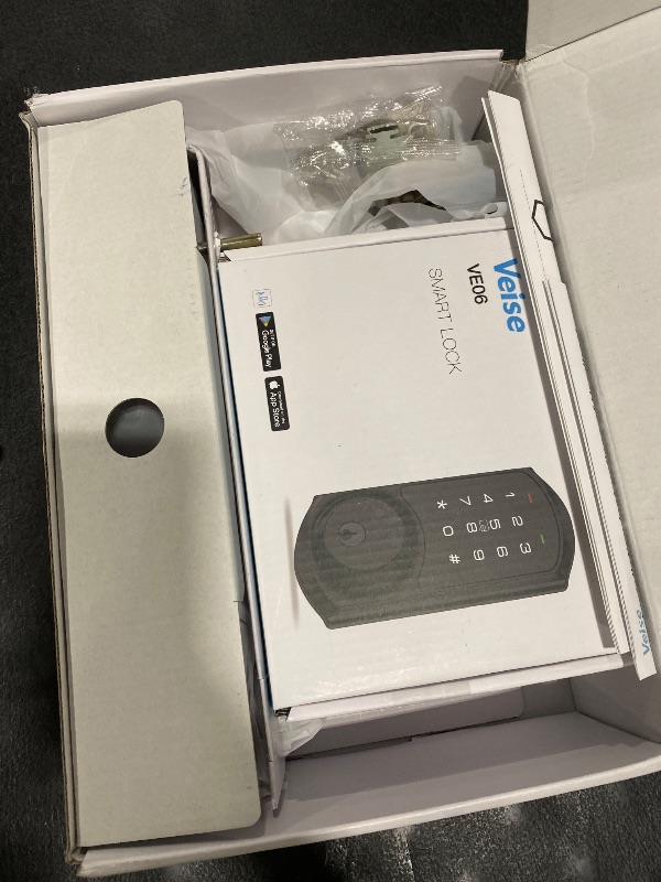 Photo 1 of Veise VE06-H Smart Front Door Lock Set, App Control, Keyless Entry Deadbolt with Lever Handle, Electronic Digital Touchscreen Keypad, Auto Lock, Easy Install, Satin Nickel