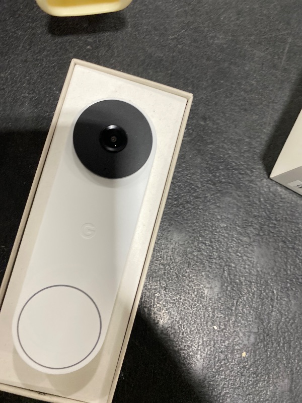 Photo 1 of Google Nest Doorbell (Wired, 3rd Gen) - 2K Video and Gemini, Live View, Night Vision, 2-Way Audio - Works with Google Home - 2025 Model - Snow