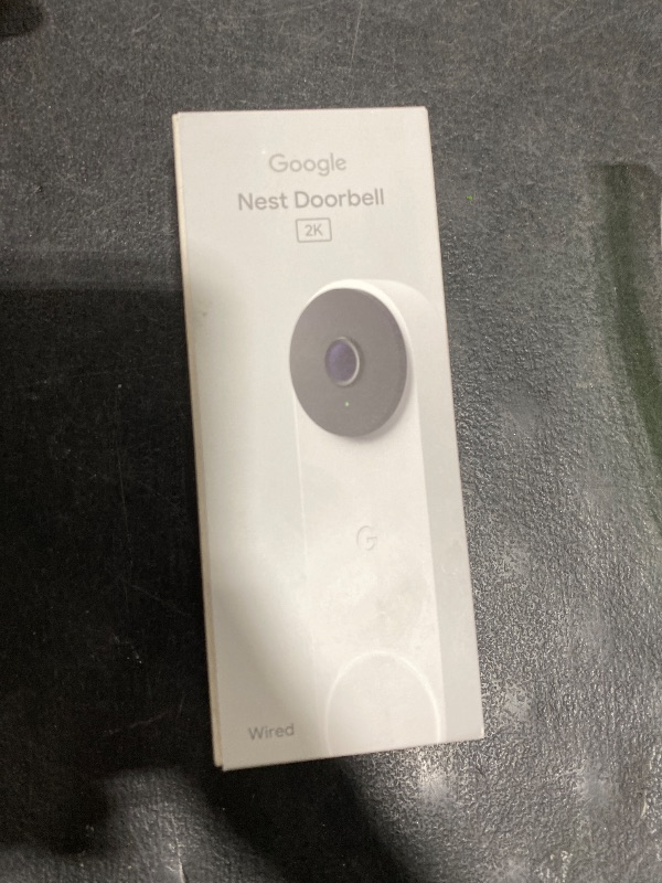 Photo 1 of Google Nest Doorbell (Wired, 3rd Gen) - 2K Video and Gemini, Live View, Night Vision, 2-Way Audio - Works with Google Home - 2025 Model - Snow