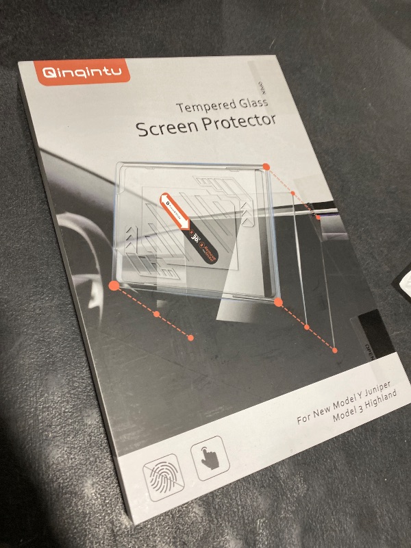 Photo 1 of **Front Screen ONLY**QINQINTU For Tesla Model Y Juniper & Model 3 Highland Matte 15.4" & 8" Screen Protector [No Glare & Fingerprint] 9H Tempered Glass Alignment Kit for Tesla Model 3 Model Y Juniper Accessories ?