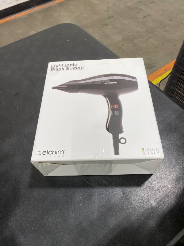 Photo 1 of Elchim 3900 Light Ionic Professional Dryer, Lightweight with 2 Concentrators Included, Black