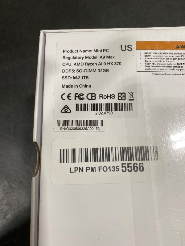Photo 1 of GEEKOM A9 Max AI Mini PC, with AMD Ryzen AI 9 HX 370 (80 Tops), Copilot+ PC, Radeon 890M, 32GB DDR5 (Not LPDDR), 1TB SSD, Win 11 Pro, WiFi 7, BT 5.4, USB4, HDMI 2.1, Dual 2.5GbE, 8K, 3-Year Warranty