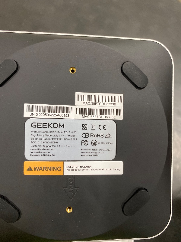 Photo 1 of GEEKOM A9 Max AI Mini PC, with AMD Ryzen AI 9 HX 370 (80 Tops), Copilot+ PC, Radeon 890M, 32GB DDR5 (Not LPDDR), 1TB SSD, Win 11 Pro, WiFi 7, BT 5.4, USB4, HDMI 2.1, Dual 2.5GbE, 8K, 3-Year Warranty