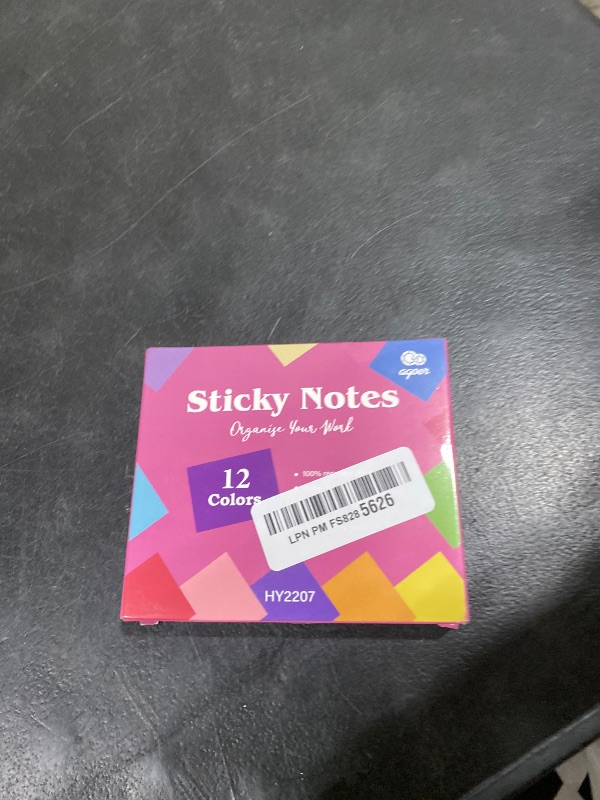 Photo 1 of 1.5 x 2 in Mini Sticky Notes,1200 Sheets Small Sticky Pads Clean Removal, 12 Pads Bright Multi Colors Self-Stick Pads,100 Sheet/Pad Colorful Stickies Notes Pads Ideal for Office,Home,School,Meeting