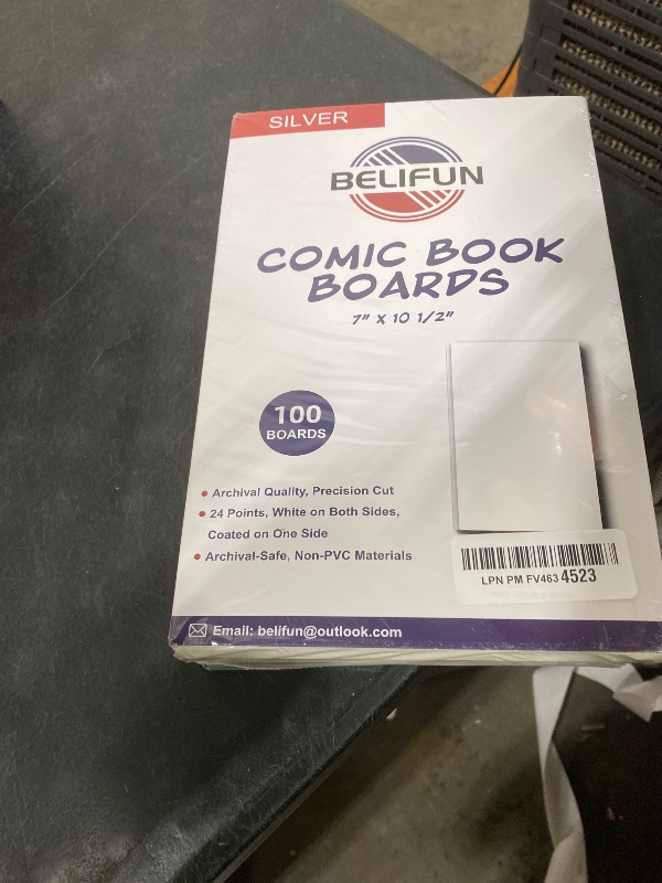 Photo 1 of 100ct Silver-Age Comic-Book-Bags and Boards - Reusable Comic Book Boards and Bags for Comic Book Storage, 1 1/2" Flap Comic Bags and Backing Boards, Clear Protector and Protection Board Cardboards