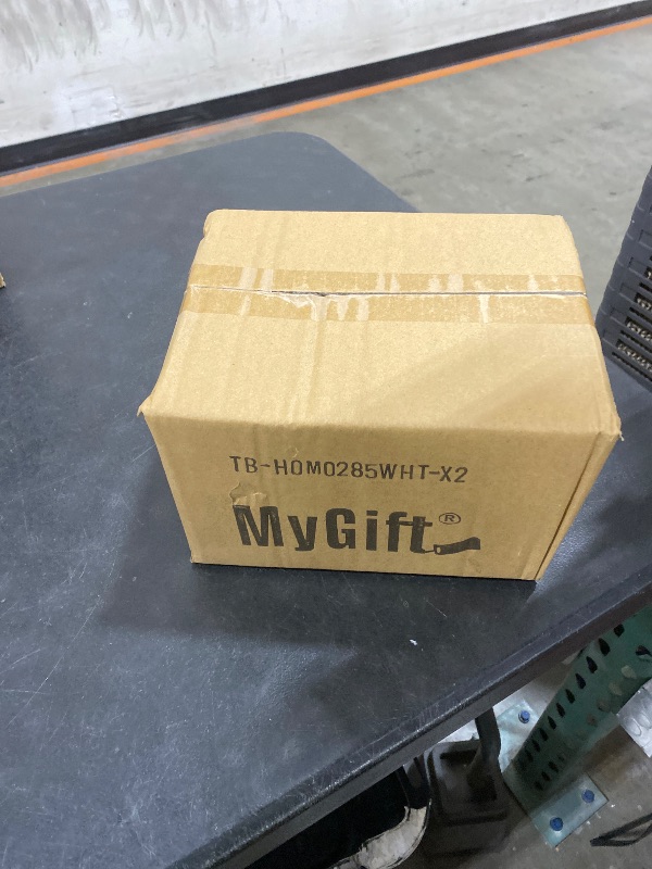 Photo 1 of MyGift 2 Pcs Hat Display Wall Mount, Hat Holder, Cowboy Hat Rack for Wall, Baseball Cap Wig Helmet Organizer, White Metal