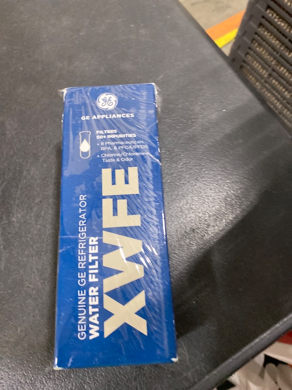 Photo 1 of GE XWFE Refrigerator Water Filter, Genuine Replacement Filter, Certified to Reduce Lead, Sulfur, and 50+ Other Impurities, Replace Every 6 Months for Best Results, Pack of 1