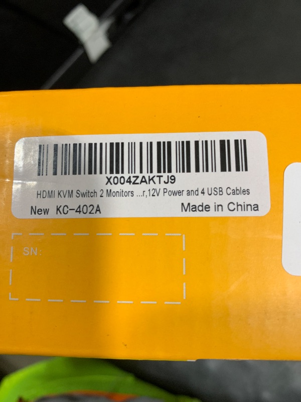 Photo 1 of 4 Port HDMI KVM Switch 2 Monitors 4 Computers 4K@60Hz EDID Simulation,Dual Monitor KVM Switch with 4 USB 3.0 Ports for USB Peripherals,Audio,RS232,with Wired Remote,12V Power and 4 USB Cables
