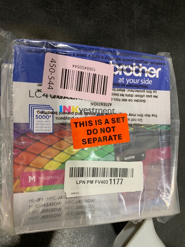 Photo 1 of Brother LC406XLCS, LC406XLMS, LC406XLYS 3-Color High Yield Ink Cartridge Set, LC406
