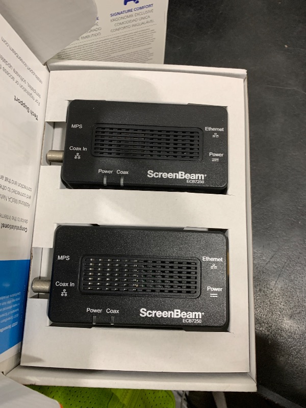 Photo 1 of ScreenBeam Bonded MoCA 2.5 Network Adapter for Highest Speed Internet, Ethernet Over Coax - Starter Kit (Model: ECB7250K02)
