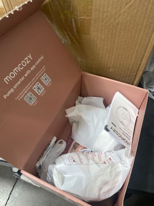 Photo 1 of Momcozy M5 Smart APP Controlled Wearable Breast Pump, Hands-Free Wireless Electric Pump, 3 Modes 9 Suction Levels, BPA-Free, Portable Lightweight, 24mm Flange, 2-Pack Cozy Red