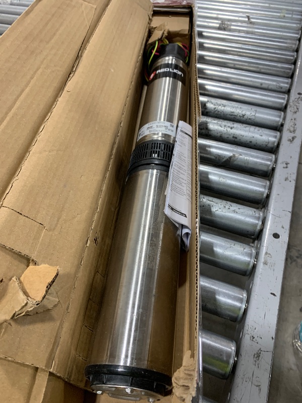 Photo 1 of Red Lion RL12G10-3W2V 4-inch Submersible Deep Well Pump with Control Box, 1 HP, 12 GPM, 3-Wire, 230 Volt, Steel, 14942407