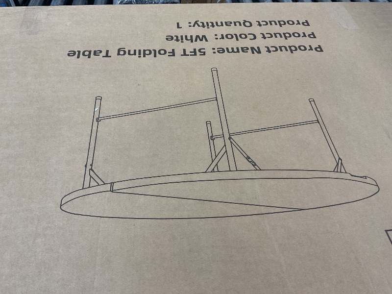 Photo 1 of 5ft circle folding table