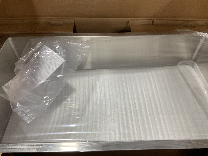 Photo 1 of KOHLER Strive® 32" Undermount Kitchen Sink, Single Bowl Kitchen Sinks with Basin Rack, Stainless Steel, K-5285-NA