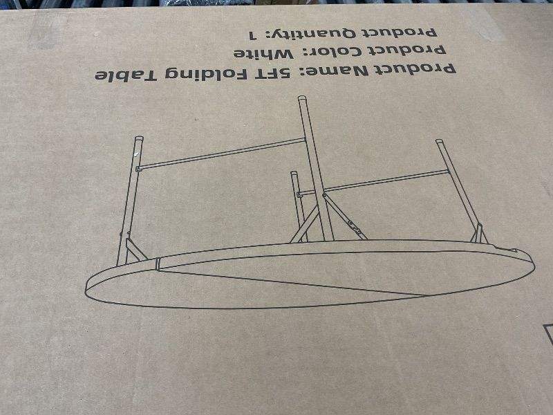 Photo 1 of 5ft circle folding table
