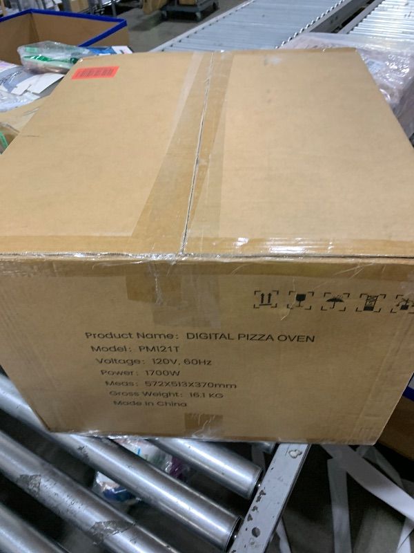 Photo 1 of Pizza Oven Indoor, Makes 12 Inch Pizzas in 90 Seconds, 840°F Countertop Electric Pizza Maker with 6 Preset Modes, Pizza Stone, Peel & Touchscreen Controls - Stainless Steel
