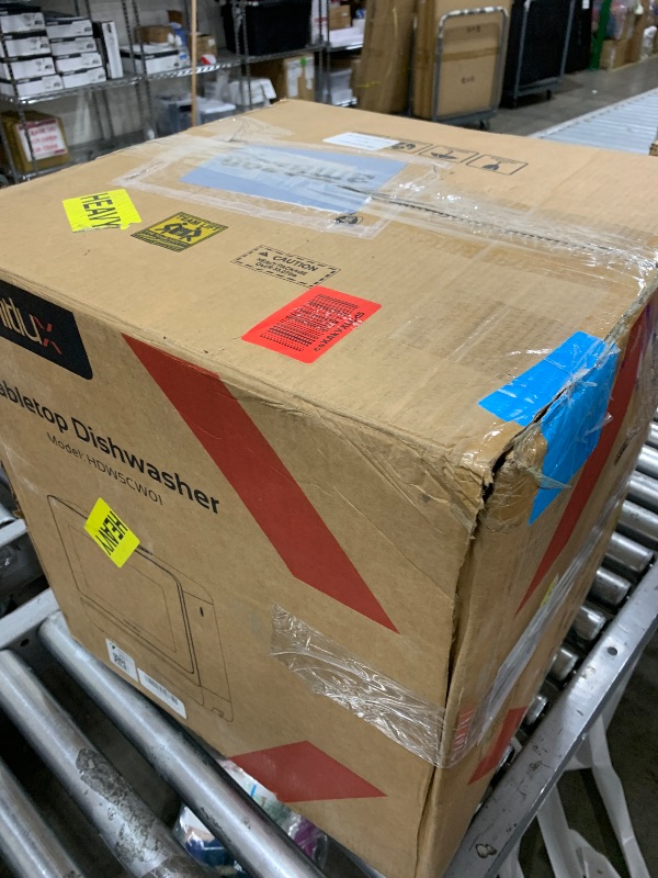 Photo 1 of Hermitlux Countertop Dishwasher, 7 Washing Programs Portable Mini Dishwasher with 5-Liter Built-in Water Tank for Apartments & RVs, LED Light, Glass Door, No Hookup Needed