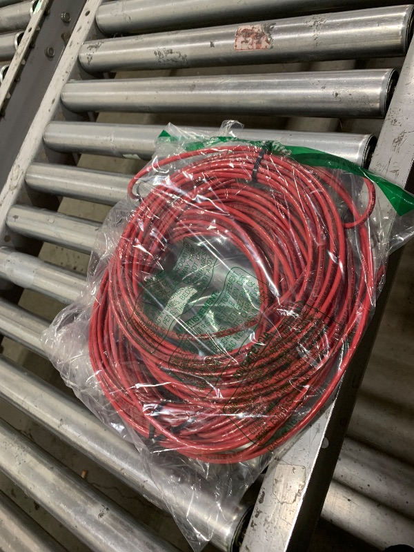 Photo 1 of 100 FEET 6 AWG 19-Stranded THHN-THWN-2 Copper Building Wire, RED Jacket.