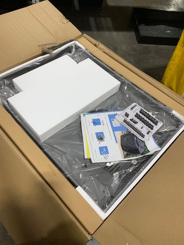 Photo 1 of Kenmore 4-Burner BBQ Gas Grill with Searing Side Burner, Propane Grill, 52,000 BTUs, Warming Rack, Electronic Ignition & Cast Iron Cooking Grates, Black/Stainless Steel