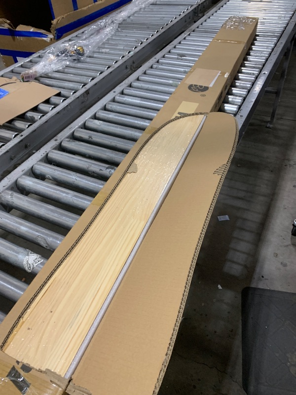 Photo 1 of Art3d Slat Wood Wall Paneling for Interior and Ceiling Decoration - Pack of 4pcs + 1pc End-Trim, Size 108 x 5.7in.- Oak