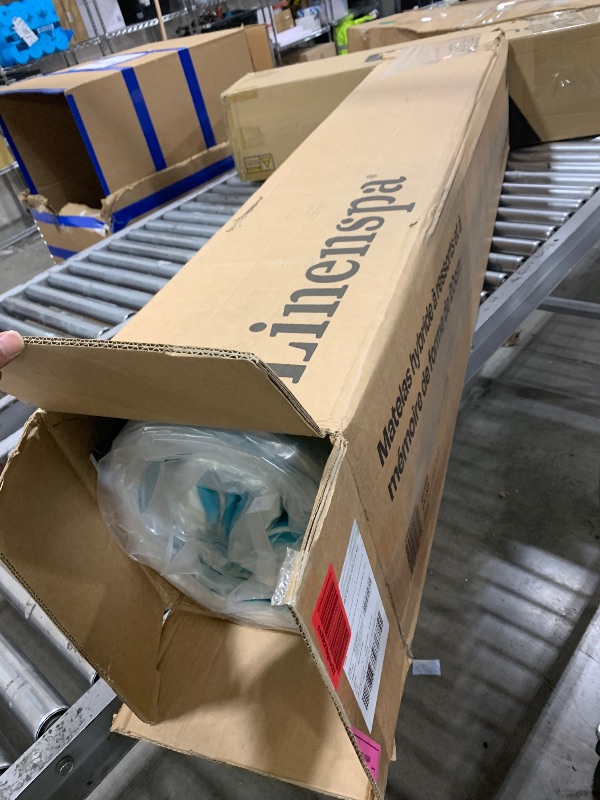 Photo 1 of Linenspa 8 Inch Memory Foam and Spring Hybrid Mattress - Medium Firm Feel - Bed in a Box - Quality Comfort and Adaptive Support - Breathable - Cooling - Guest and Kids Bedroom - Queen Size