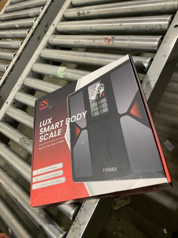 Photo 1 of FITINDEX Smart Scale with BMI, Body Fat, Muscle Mass, Scale for Body Weight and Fat Percentage, High Accurate Bluetooth Scale with Large Display, 13 Body Composition Analyzer Sync APP, 500lbs, 11.8"