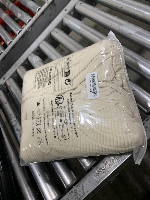 Photo 1 of QIANMEW Couch Covers for Sectional Sofa, Washable Stretch Soft Sofa Cushion Covers L Shape Sofa Slipcovers Anti Slip Furniture Decor Protector for Pets (3 Seaters Covers+1 Chaise Cover,Ivory)