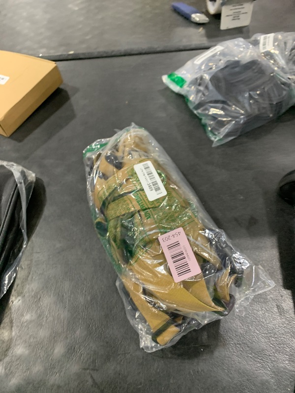 Photo 1 of MOOGROU Service Dog Vest and Leash Set,Heavy Duty Tactical Dog Harness with Metal Buckles for Medium Sized Dogs,Adjustable No-Pull Dog Harness with 10 Patches for Training Working Hiking,Brown M