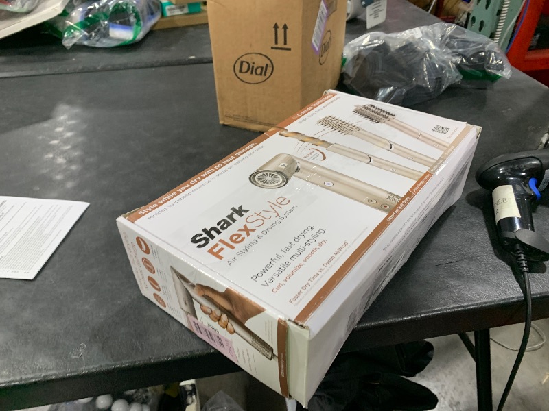 Photo 1 of Shark FlexStyle Air Styling & Drying System, Powerful Hair Dryer Brush & Multi-Styler with Auto-Wrap Curlers, Paddle Brush, Oval Brush, Concentrator Attachment, Stone, HD430