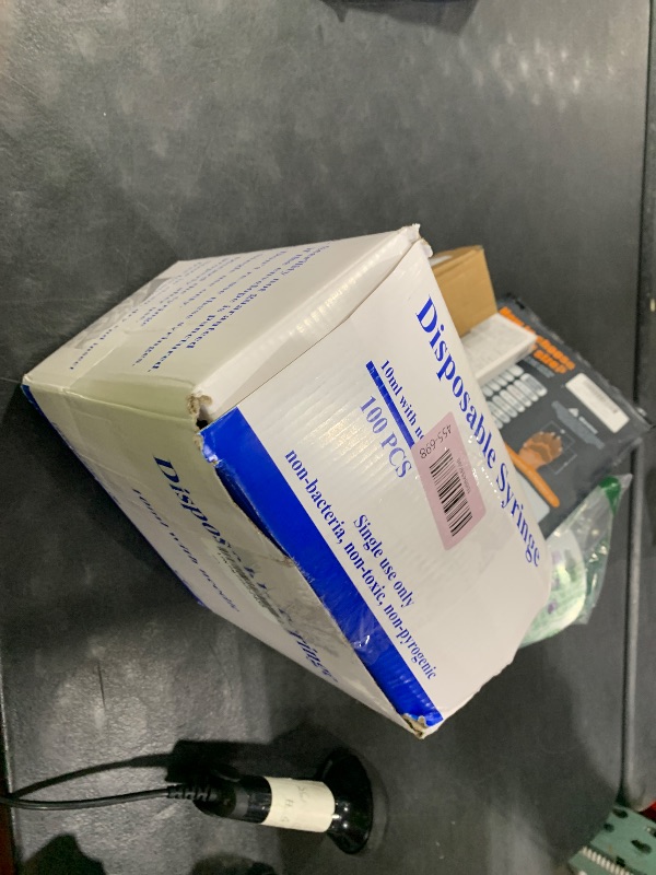 Photo 1 of 100 Pack Disposable 10ml/cc Lab Syringes with 18Ga 1 Inch Needle Luer Lock, Individually Sealed Packed