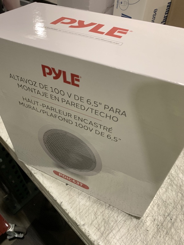 Photo 1 of Pyle Ceiling and Wall Mount Speaker-6.5” 2-Way 70V Audio Stereo Sound Subwoofer Sound with Dome Twee