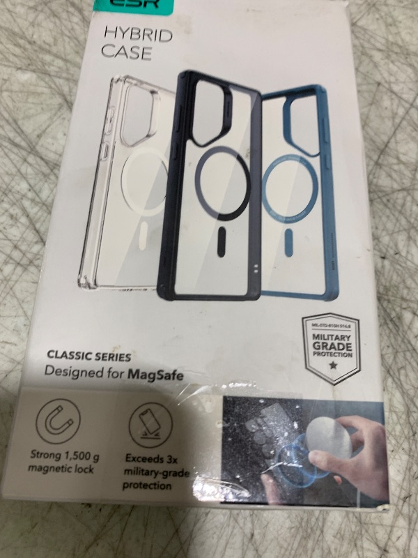 Photo 1 of ESR for Samsung Galaxy S25 Ultra Phone Case, Compatible with MagSafe, Magnetic Case for S25 Ultra, Military-Grade Protection, Yellowing Resistant, Classic Series, Clear