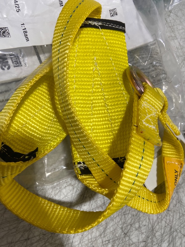 Photo 1 of 3M DBI-SALA 1001220 Retrieval Wristlets For Confined Space Rescue, Attached With O-Ring At One End, 2-Foot, Yellow