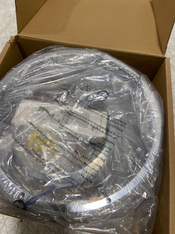 Photo 1 of CANEOE Modern LED Ceiling Light, 4 Rings Dimmable Ceiling Light Fixture with Remote Control, Flush Mount Ceilings Lamp for Living Room Dining Room Kitchen Bedroom