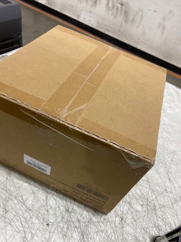 Photo 1 of Lighten Chance Modern Pendant Lights for Kitchen Island, Industrial Rustic Hanging Ceiling Lighting Fixtures, Glass Dome Lampshade Chandelier, 7.86" Handmade Bell Shaped Lamp Shade, Smoke Grey