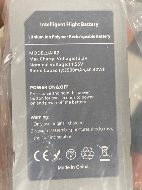 Photo 1 of MVMOD Mavic Air 2S Battery, 3500mAh 11.5V Intelligent Flight Battery for DJI Mavic Air 2S Drone, 34 Mins Max Flight Time Rechargeable Batteries