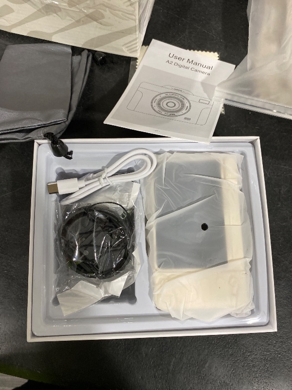 Photo 1 of 4K Digital Cameras for Photography, 64MP Autofoucs Vlogging Camera for YouTube with 3" 180° Flip Screen,16X Zoom Compact Travel Camera for Beginners Teens with 64GB Card (White)