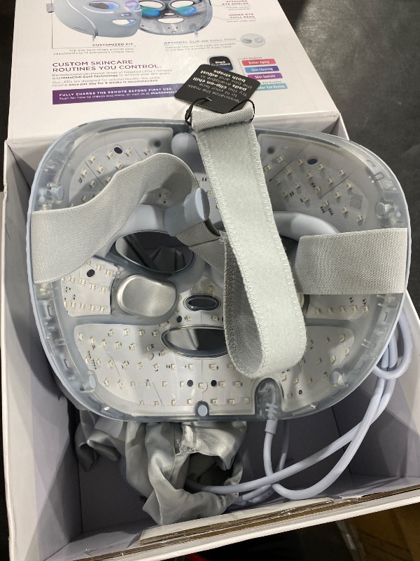 Photo 1 of Shark CryoGlow LED Face Mask with Under-Eye Cooling, Anti-Ageing & Blemish Repair, Red & Blue LED, Infrared Light Therapy, USB-C, Remote Control, Storage Bag, Blue Frost, FW312