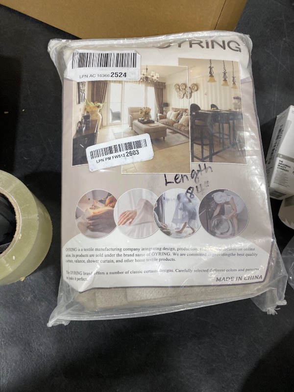 Photo 1 of 100% Blackout Linen Textured Curtains 84 Inch Length 2 Panels Set for Living Room, Bedroom, Full Blackout Curtains with Grommets Top, Natural Linen, 52" W x 84" L, 2 Panels