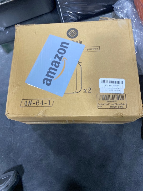 Photo 1 of [UPGRADE] 2 Pack Square Super Wide Mouth Airtight Glass Storage Jars with Lids, 1.1 Gallon Glass Container with 2 Measurement Marks, Canning Jars with Leak-proof Lid for Kitchen (Spare Gasket)