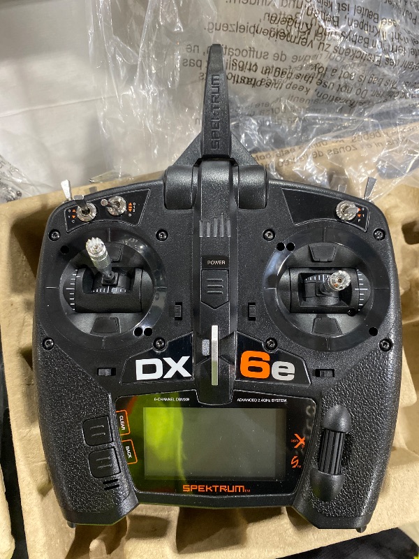 Photo 1 of Spektrum DX6e 6-Channel DSMX 2.4GHz RC Radio Transmitter Only (No Receiver) with 250 Model Memory | Telemetry | Wireless Trainer Link, SPMR6655 , Black