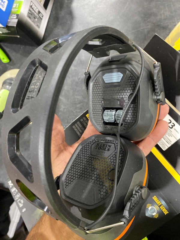Photo 1 of Klein Tools AESEM1S Smart Sense Electronic Hearing Protection Safety Earmuff with Bluetooth & Situational Awareness, NRR 23dB, 25hr Runtime
