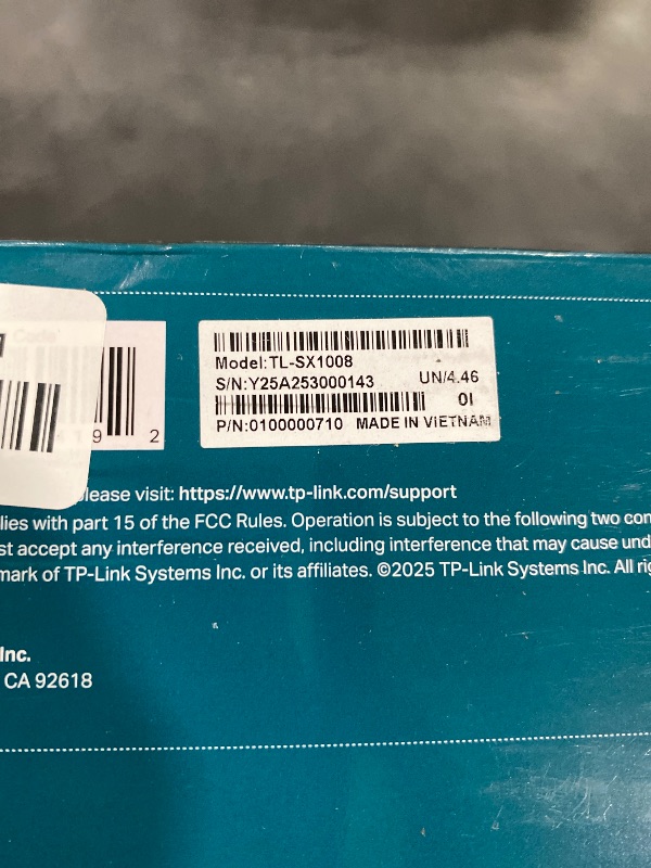 Photo 1 of TP-Link TL-SX1008 | 8 Port 10G/Multi-Gig Unmanaged Ethernet Switch | Desktop/Rackmount | Plug & Play | Sturdy Metal Casing | Speed Auto-Negotiation, Free Expert Help