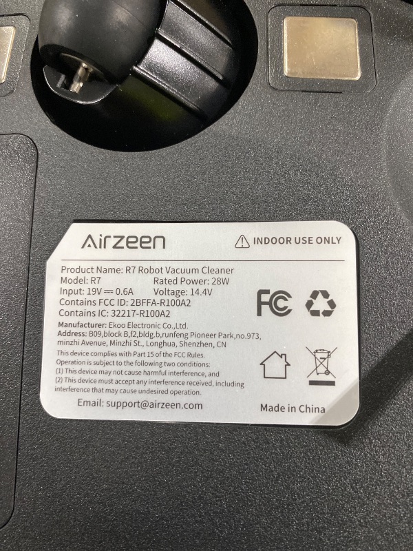 Photo 1 of Airzeen Robot Vacuum - Robotic Vacuum Cleaner with Carpet Boost, 120Mins Max, Customized Cleaning, Vacuum Robot for Self-Charge, Remote/App/Alexa Control for Pet Hair/Hard Floor/Low-Pile Carpet, R7