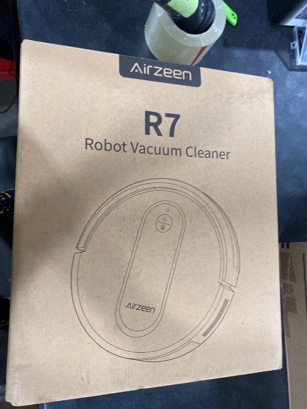Photo 1 of Airzeen Robot Vacuum - Robotic Vacuum Cleaner with Carpet Boost, 120Mins Max, Customized Cleaning, Vacuum Robot for Self-Charge, Remote/App/Alexa Control for Pet Hair/Hard Floor/Low-Pile Carpet, R7