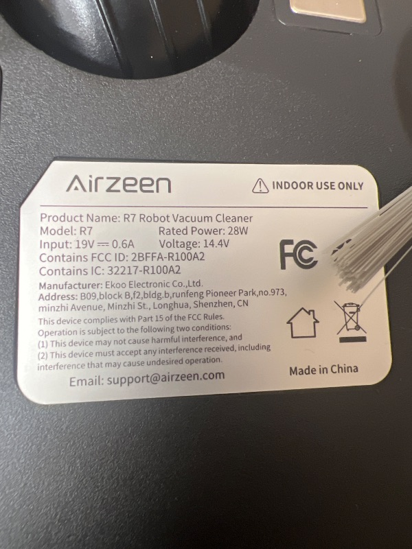 Photo 1 of Airzeen Robot Vacuum - Robotic Vacuum Cleaner with Carpet Boost, 120Mins Max, Customized Cleaning, Vacuum Robot for Self-Charge, Remote/App/Alexa Control for Pet Hair/Hard Floor/Low-Pile Carpet, R7