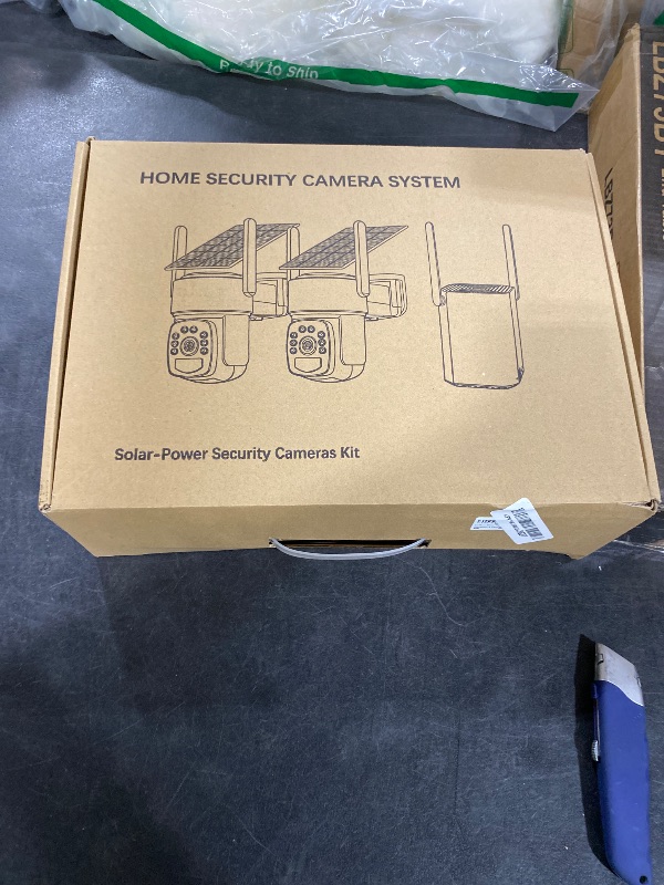 Photo 1 of Solar Security Cameras Wireless Outdoor,2 Cam-Kit,Solar-Powered,No Subscription,Home Security Cameras System with 4MP Color Night Vision,Auto Tracking,Spotlight & Siren,64GB Memory Card, 2.4 & 5G WiFi