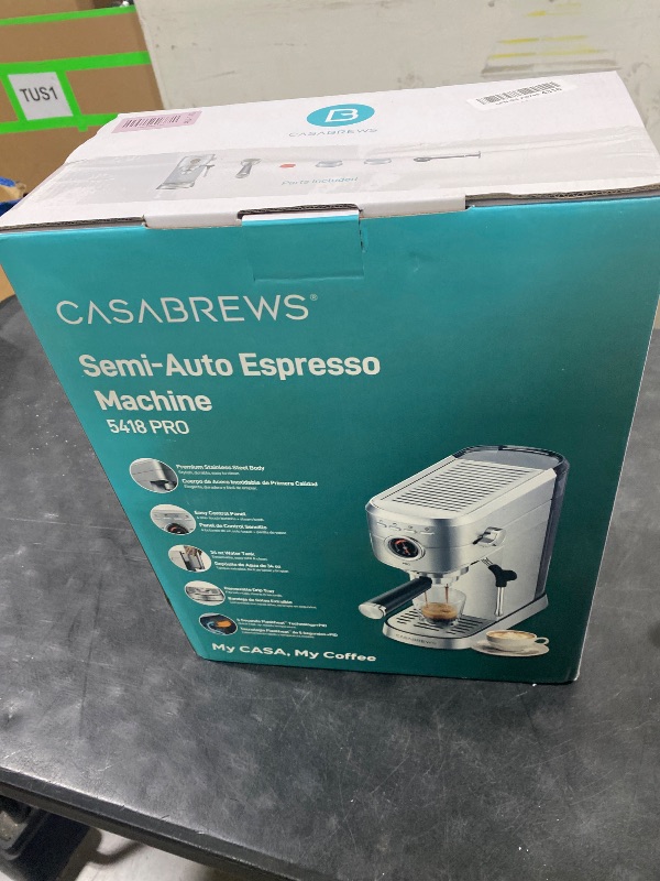 Photo 1 of CASABREWS 5418 PRO Espresso Machine - 20-Bar Pump, Fast Heating