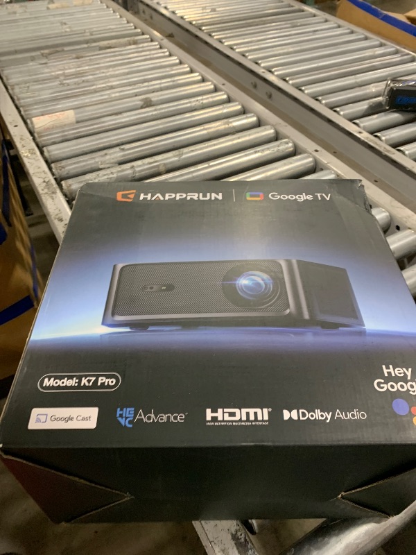 Photo 1 of HAPPRUN 3000 ANSI Lumens Outdoor Projector with Official Google TV